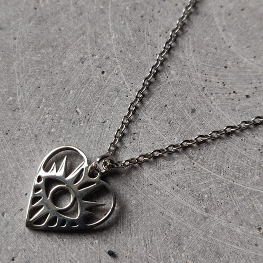 Heart Eye Stainless Steel Necklace