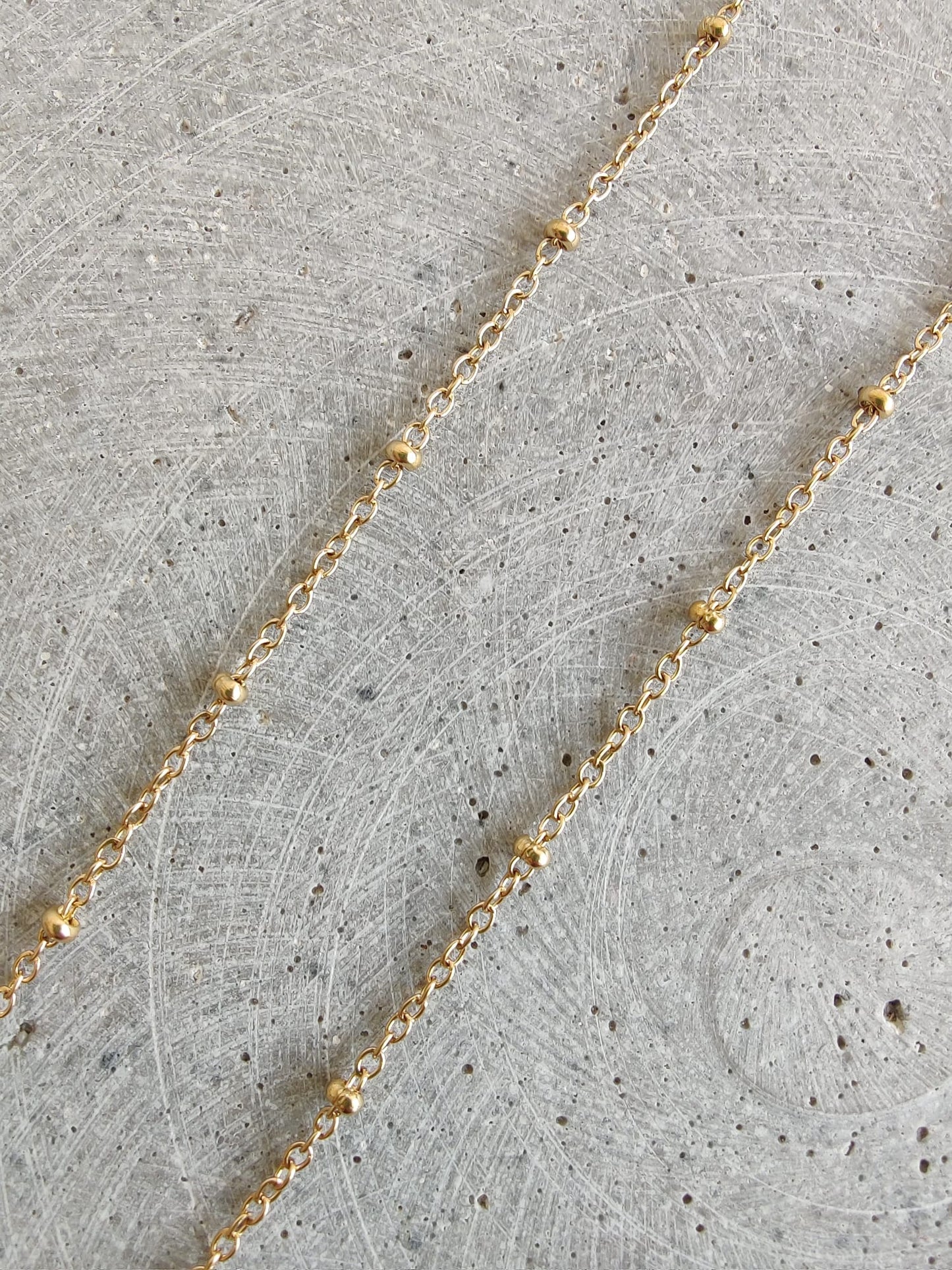 Gold Bubble Initial Letter Stainless Steel Necklace