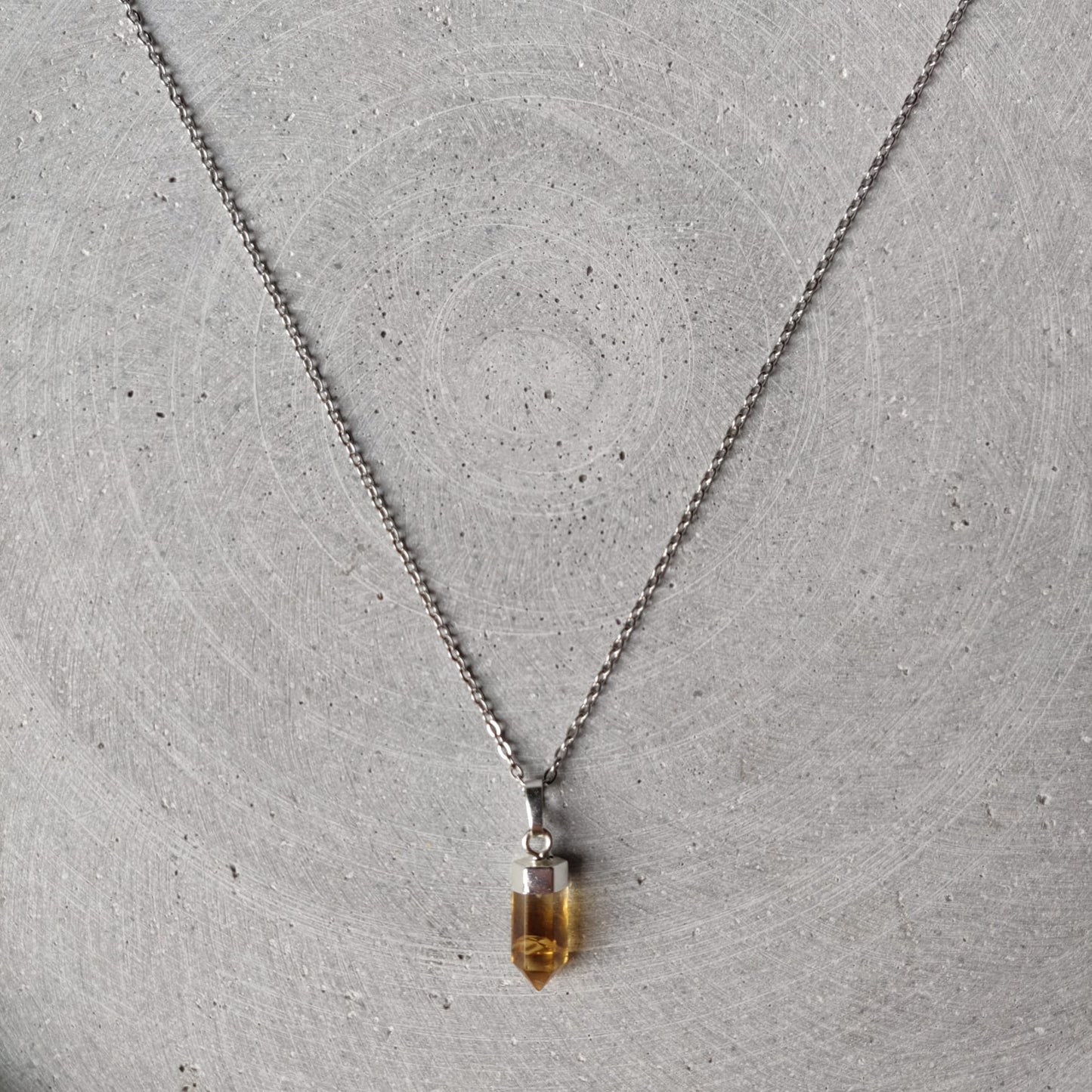 Citrine Crystal Point Necklace