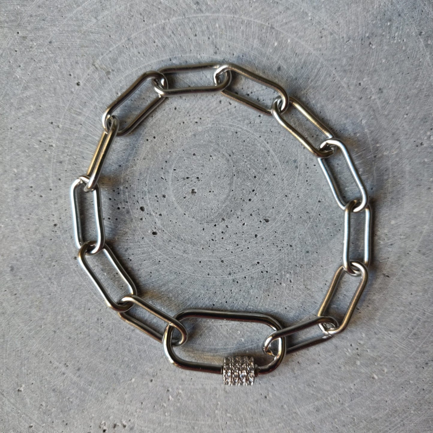 Paperclip Chain Stainless Steel Bracelet - Silver