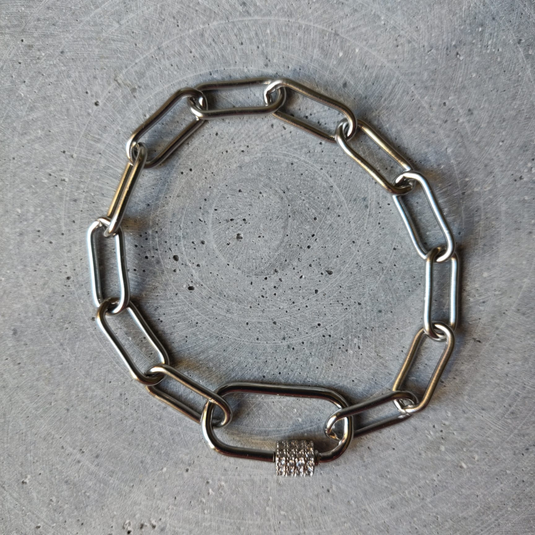 Paperclip Chain Stainless Steel Bracelet - Silver