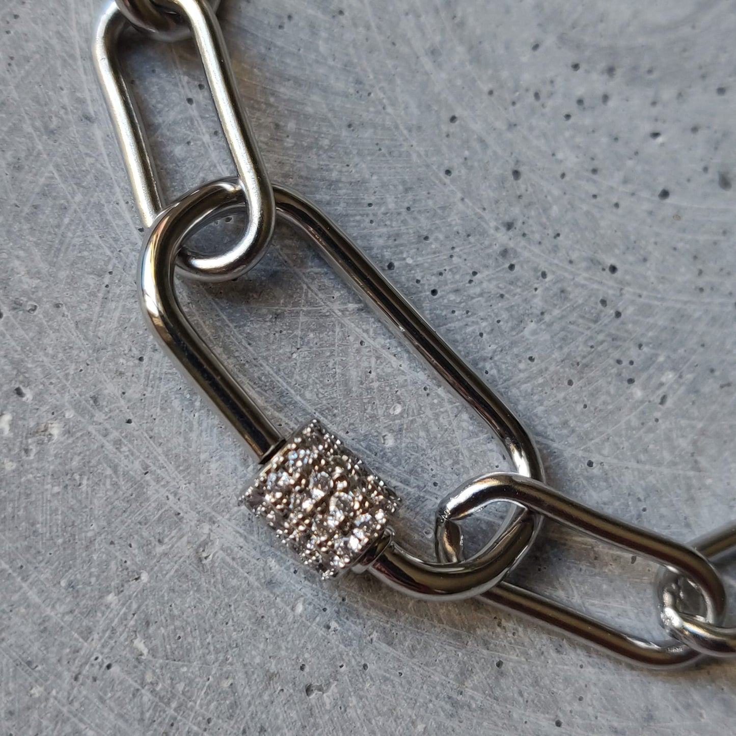 Paperclip Chain Stainless Steel Bracelet - Silver