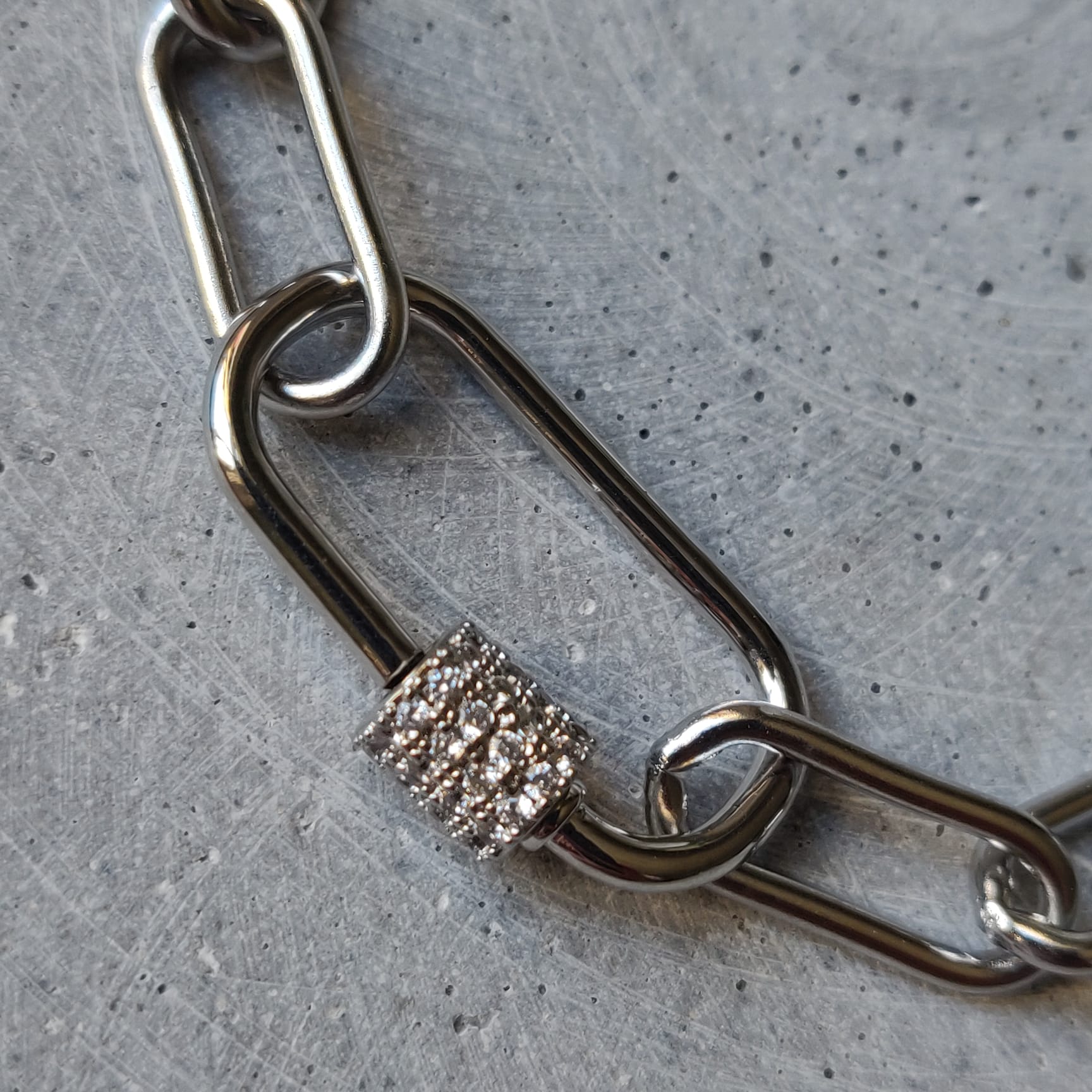 Paperclip Chain Stainless Steel Bracelet - Silver