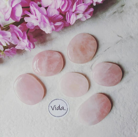 Rose Quartz Palm Stone