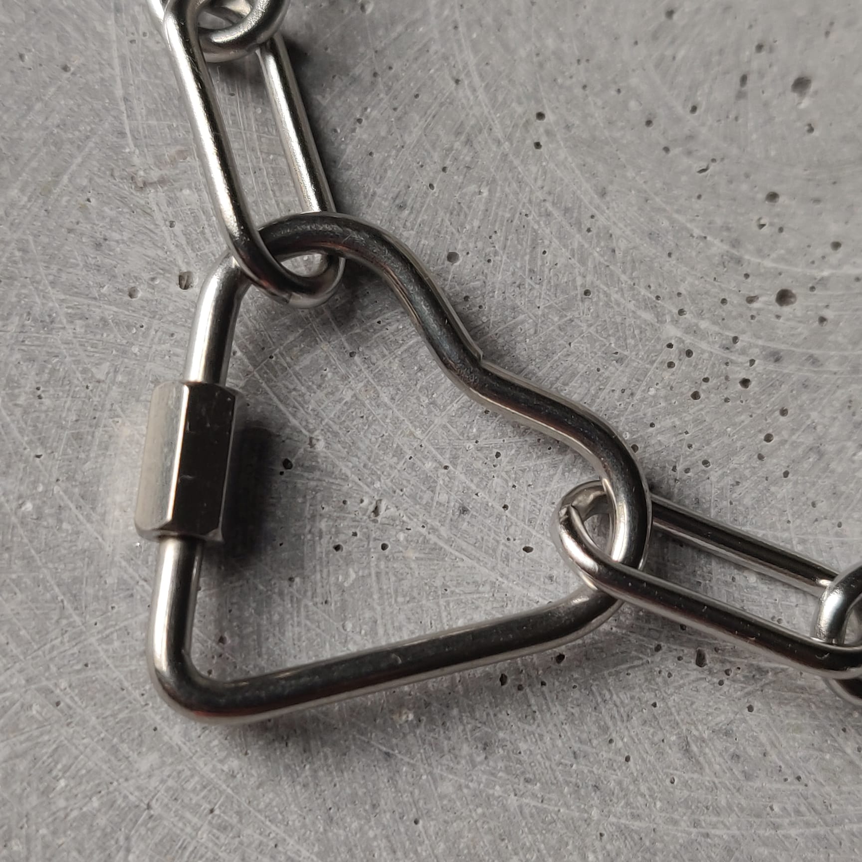 Heart Clasp Paperclip Chain Bracelet Silver Tone Stainless Steel