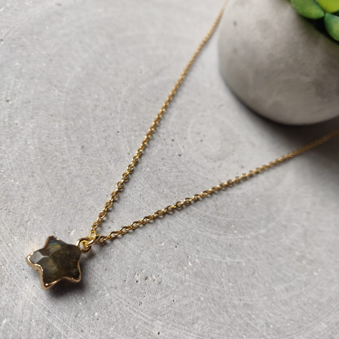 Labradorite Star Crystal Necklace