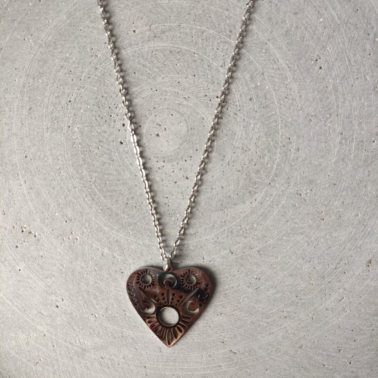 Celestial Heart Stainless Steel Necklace