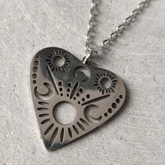 Celestial Heart Stainless Steel Necklace