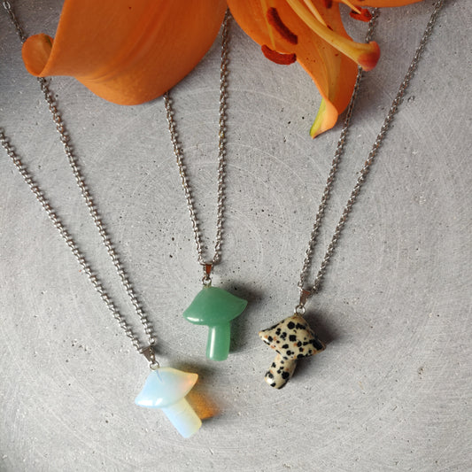 Crystal Mushroom Necklace