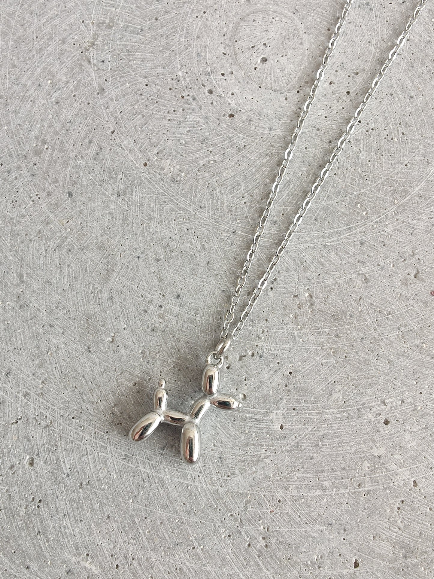 Balloon Dog Pendent Stainless Steel Necklace