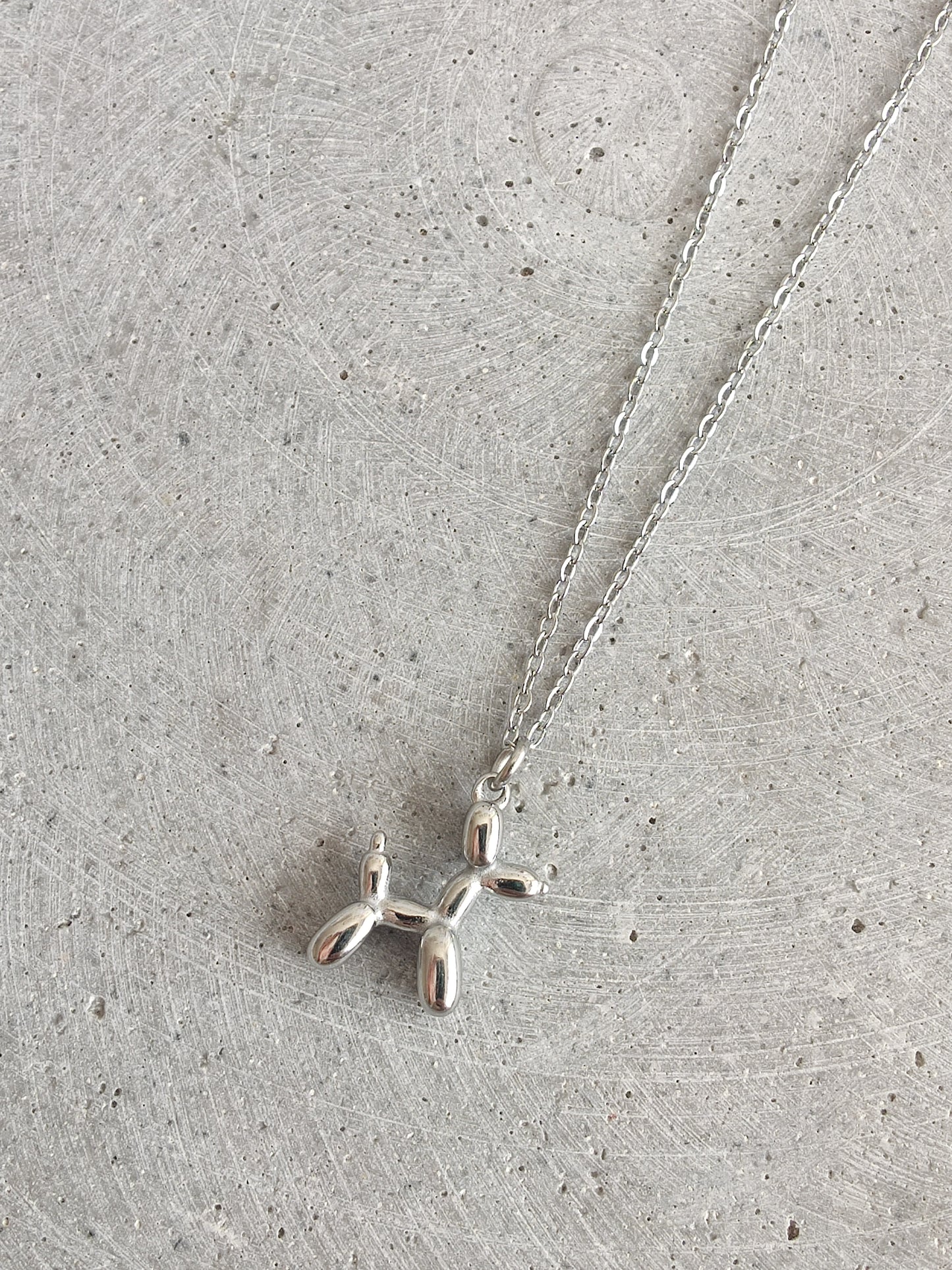 Balloon Dog Pendent Stainless Steel Necklace