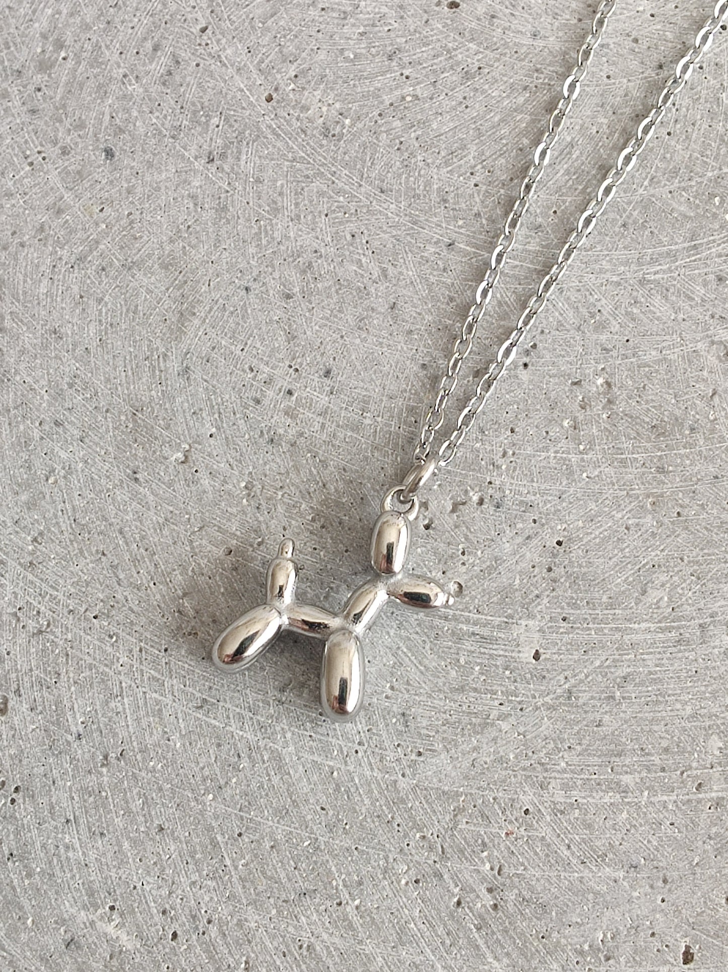Balloon Dog Pendent Stainless Steel Necklace