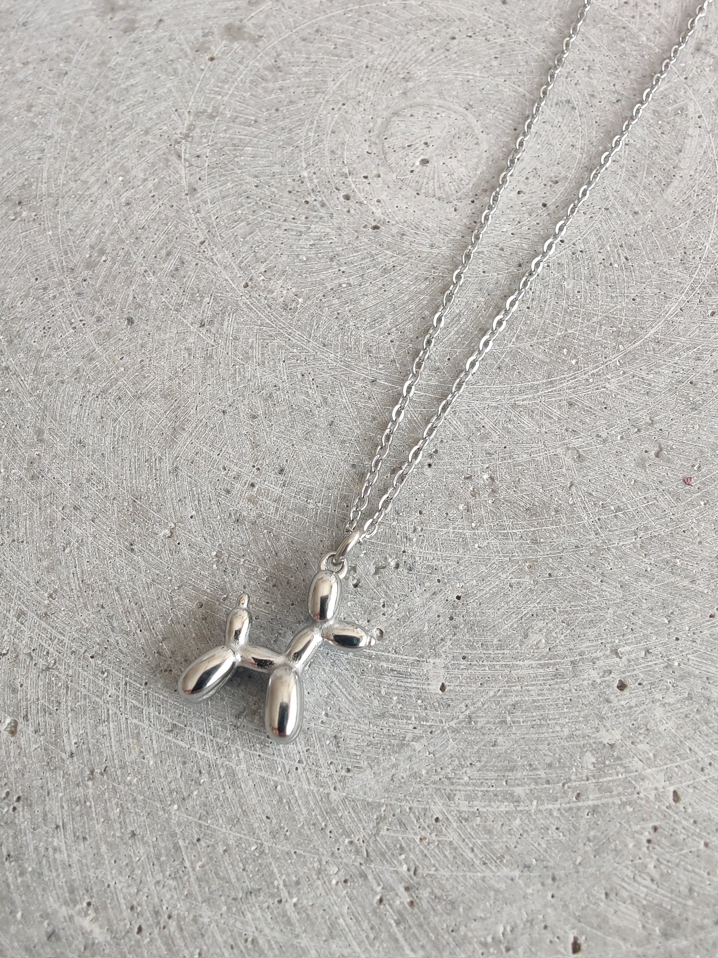 Balloon Dog Pendent Stainless Steel Necklace