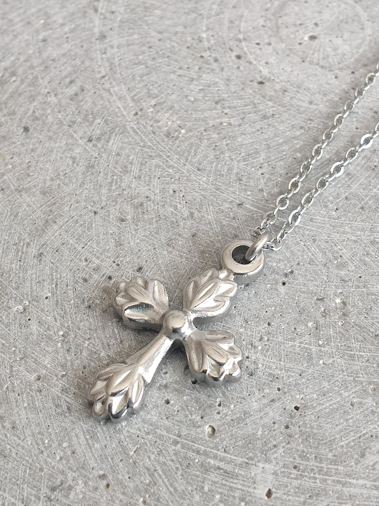 Cross Pendent Stainless Steel Necklace