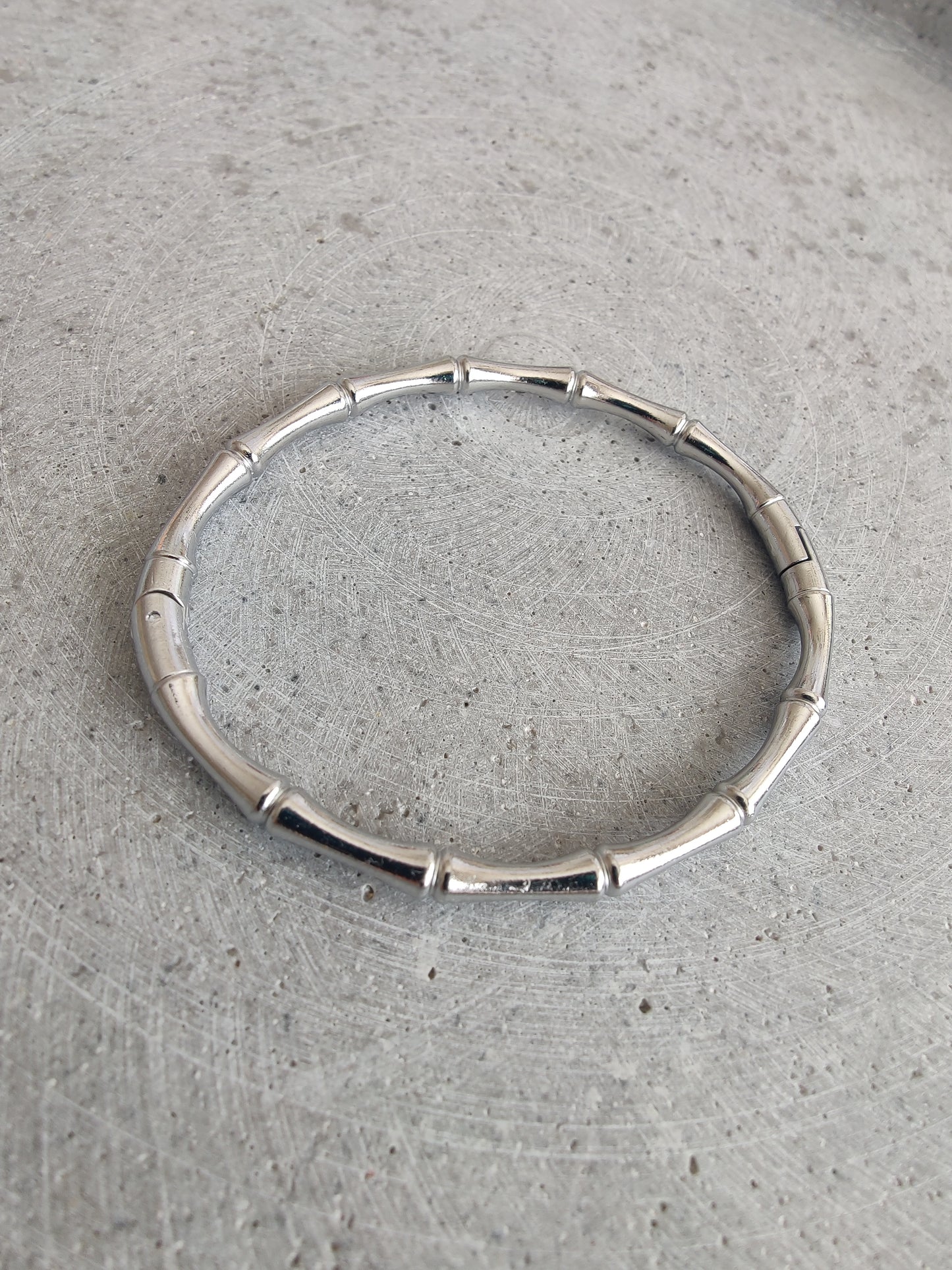 Stainless Steel Bamboo Style Bangle