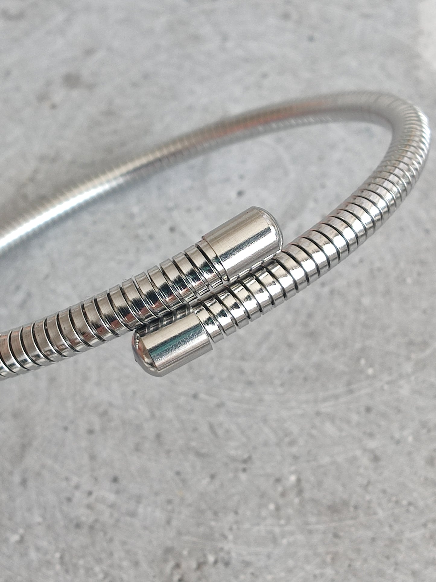 Stainless Steel Spring Effect Bangle