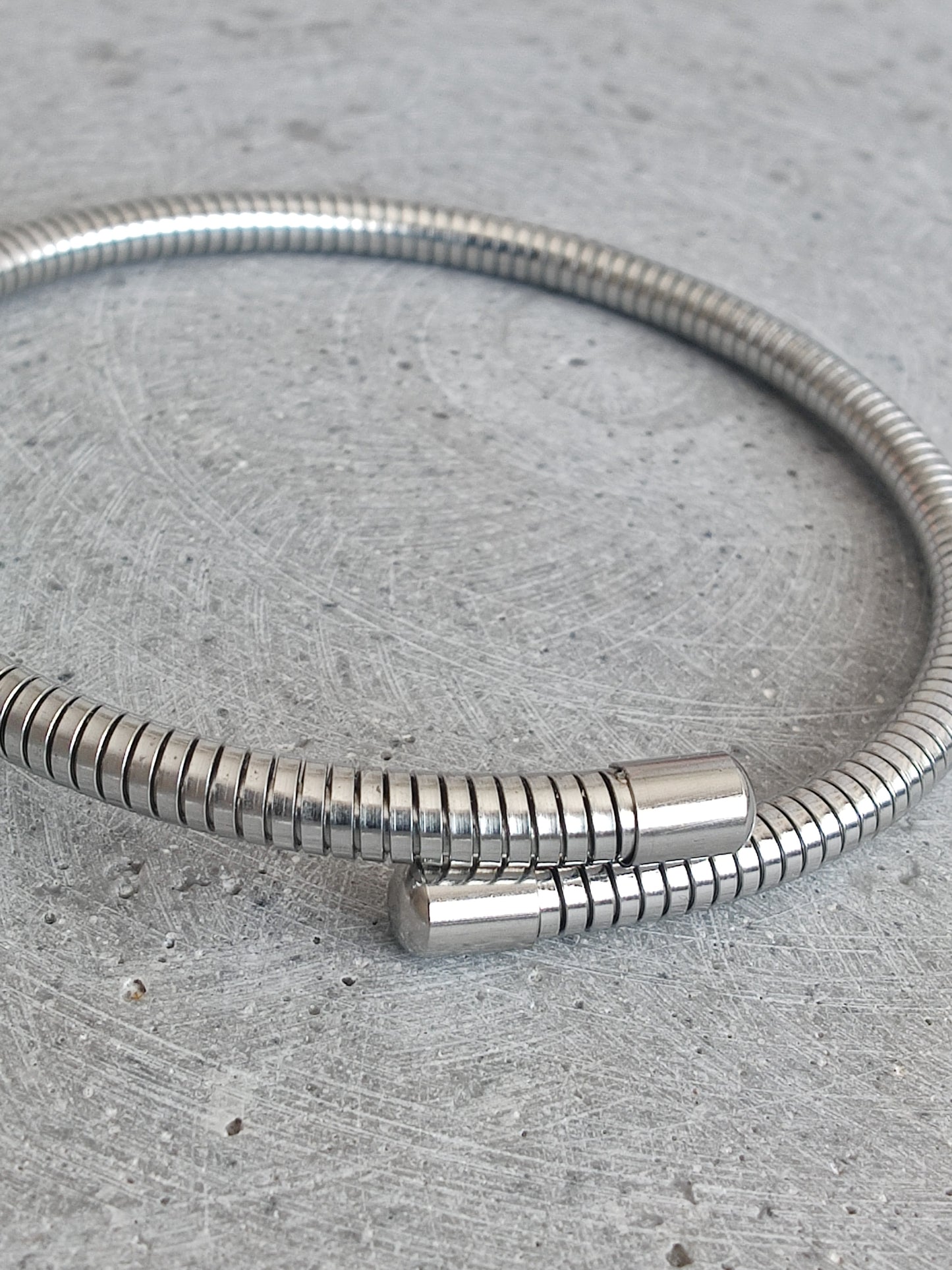Stainless Steel Spring Effect Bangle