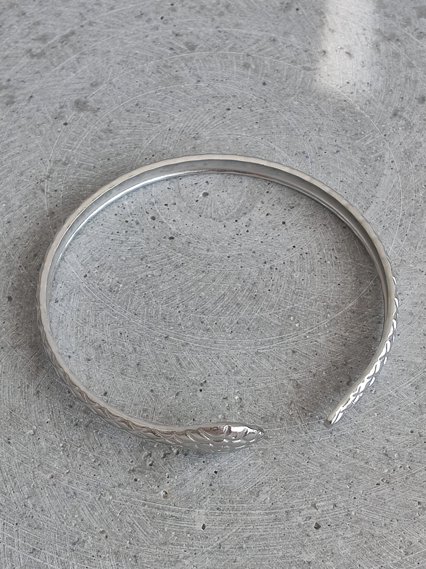Snake Stainless Steel Adjustable Bangle