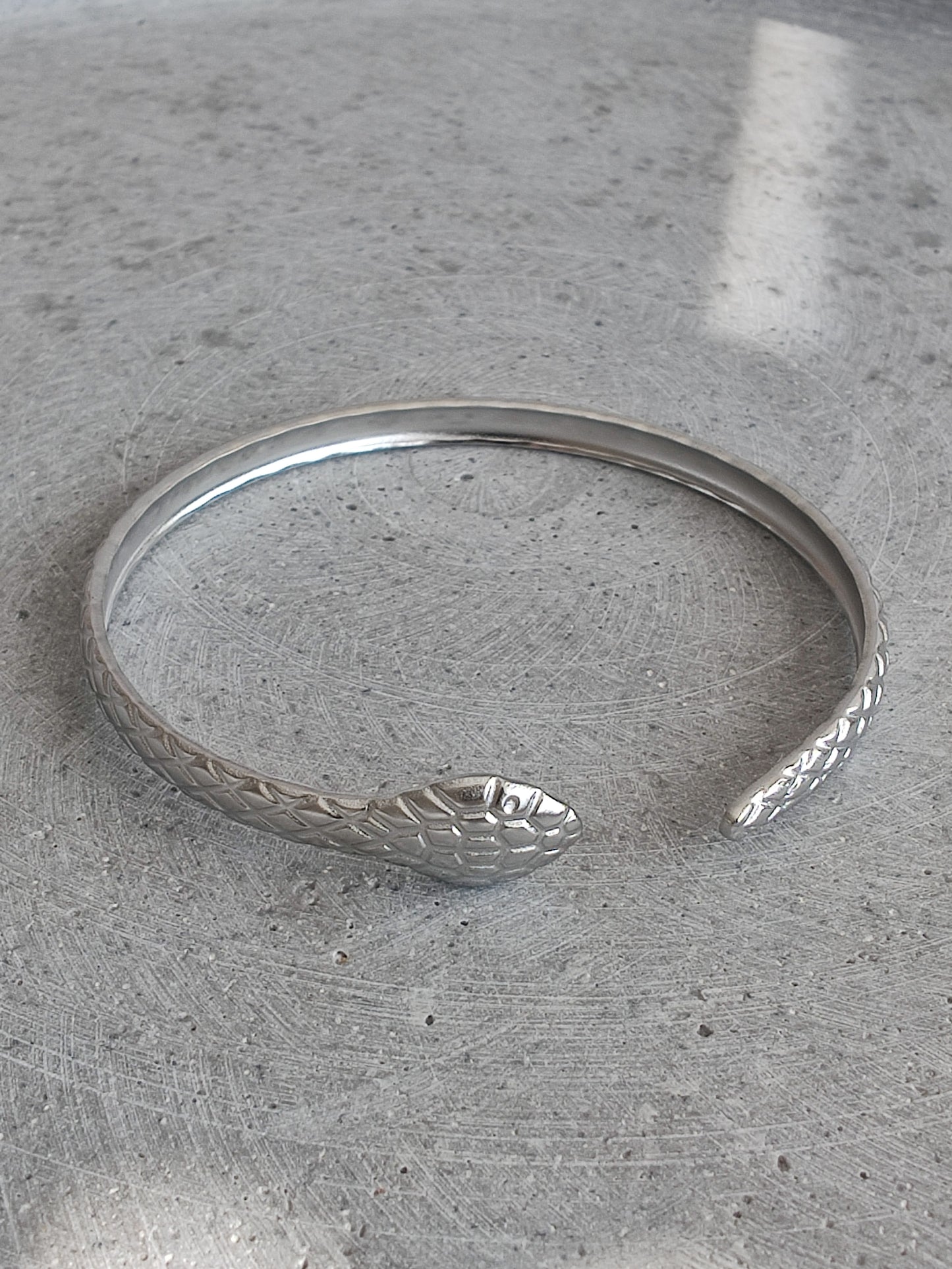 Snake Stainless Steel Adjustable Bangle