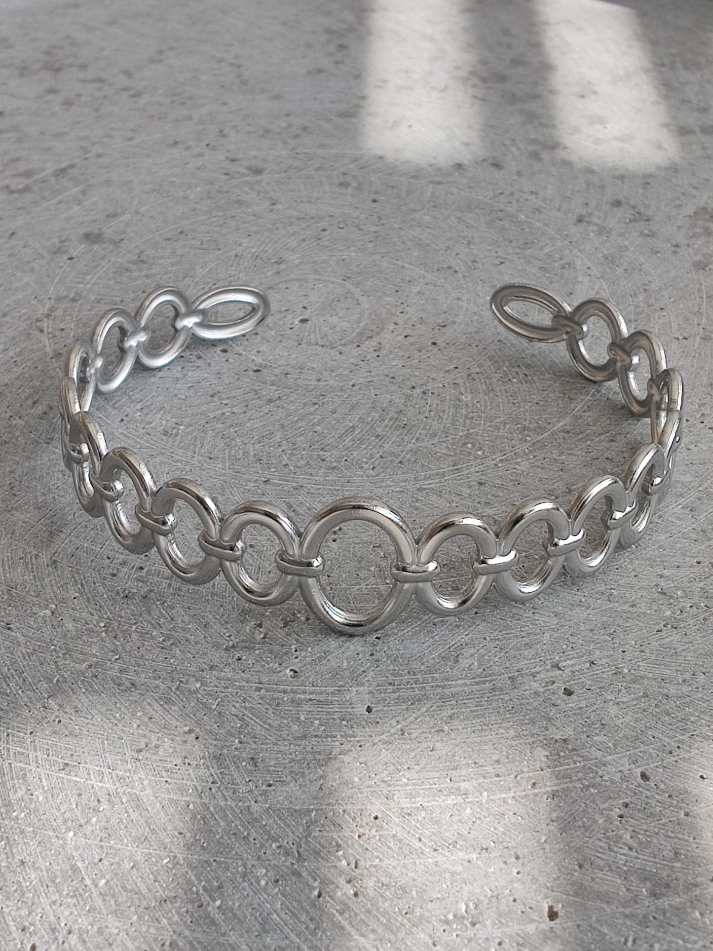 Oval Link Stainless Steel Bangle