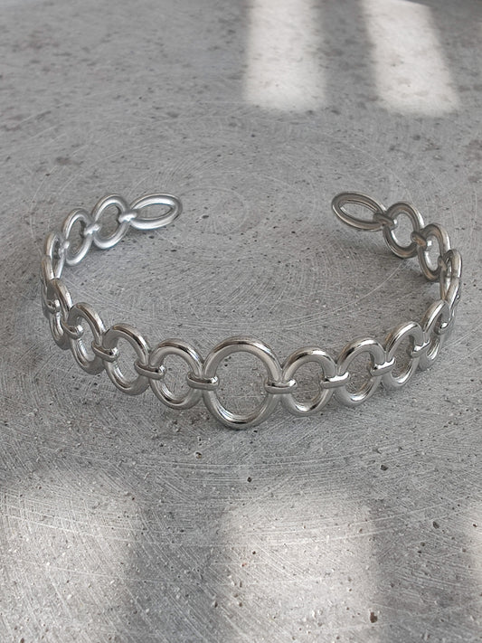 Oval Link Stainless Steel Bangle
