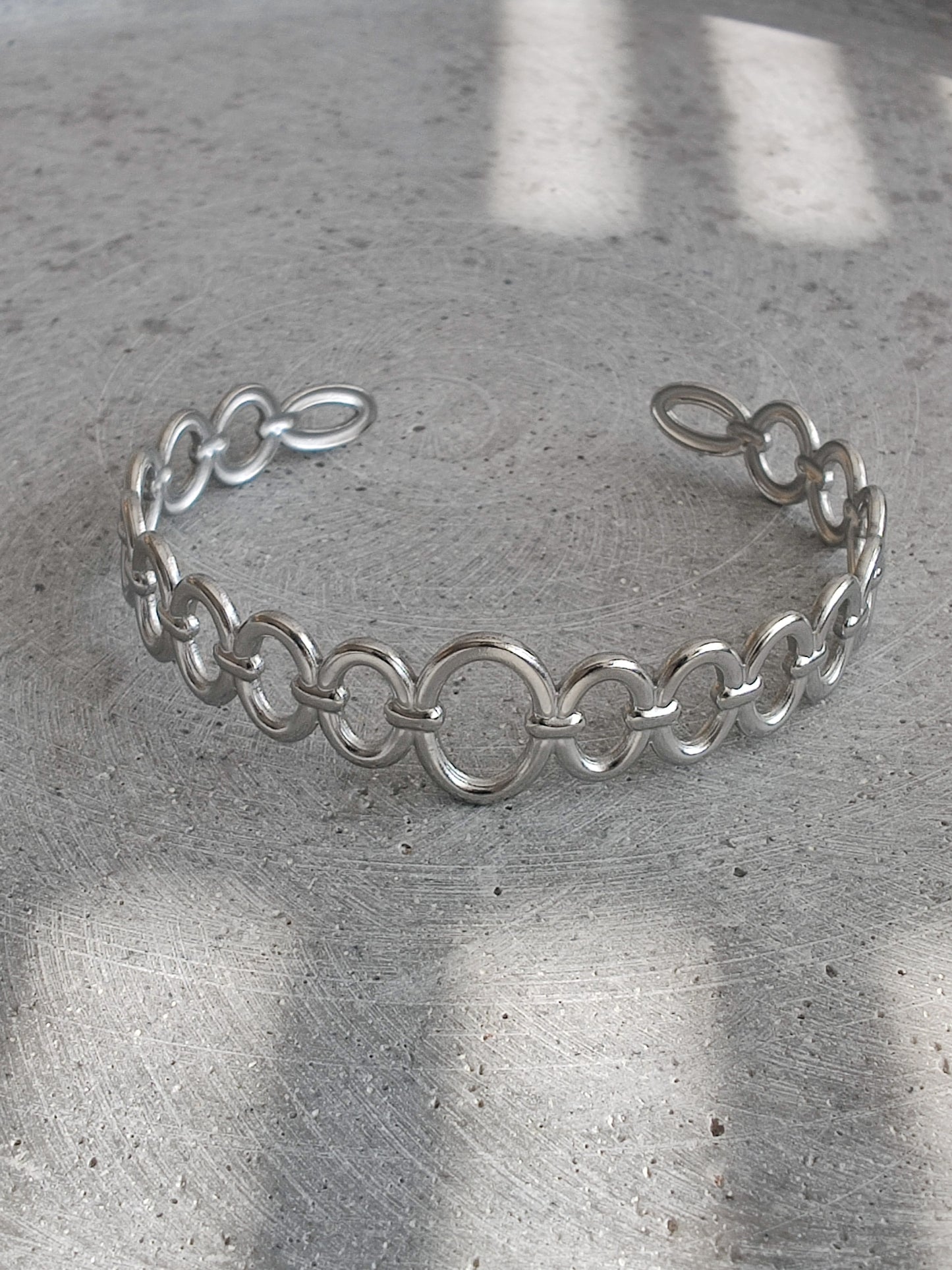 Oval Link Stainless Steel Bangle