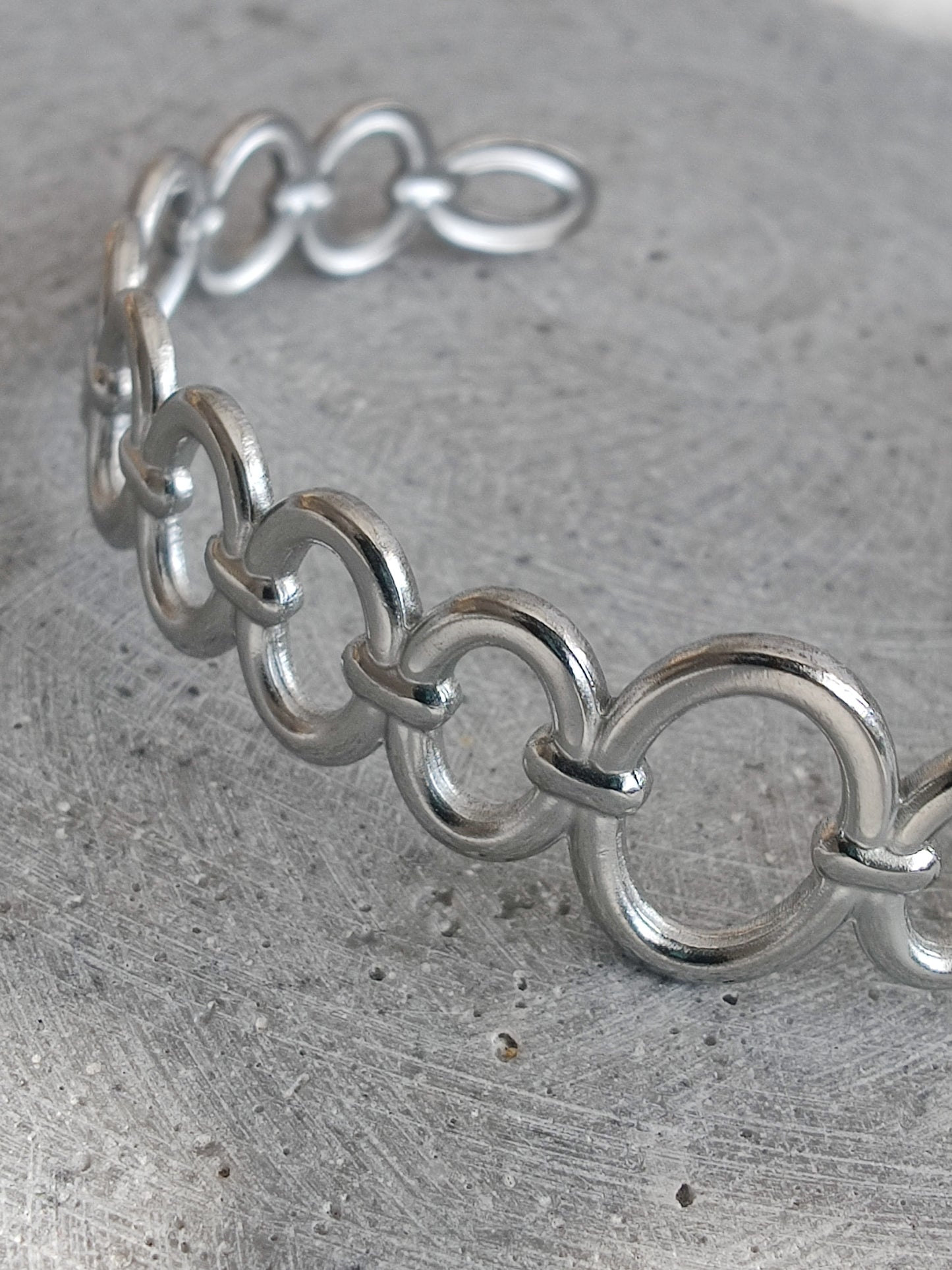 Oval Link Stainless Steel Bangle
