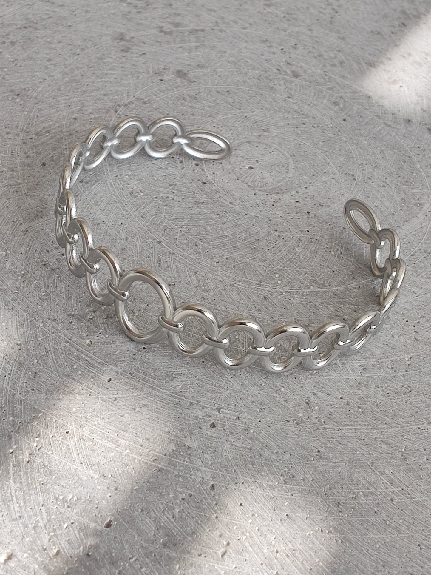 Oval Link Stainless Steel Bangle